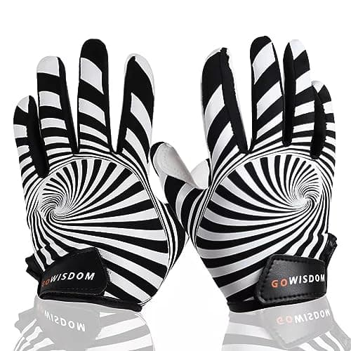 Youth Silicone Grip Football Gloves for Boys — black