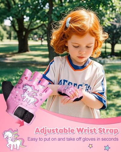 RIGWARL Kids' Cushioned Cycling Gloves for Hiking and Fishing