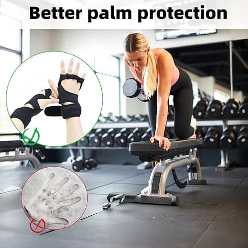 Supportive Breathable Gym Gloves for Men/Women, Wrist Support, Cross Training, Cycling, Rowing, Weight Lifting