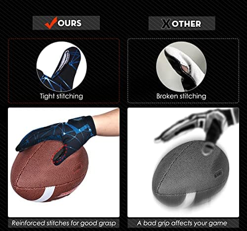 AceShip Enhanced Performance Football Gloves High Grip for Adults and Kids