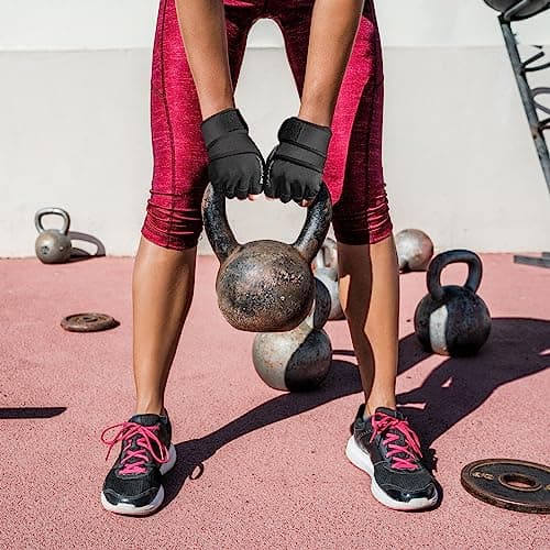 Wrist Support Workout Gloves for Men & Women - Full Palm Protection & Extra Grip