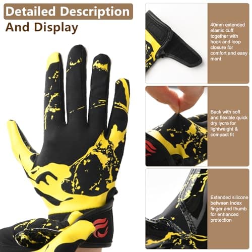 Youth Football Gloves for Kids - Excellent Grip Receiver Gloves