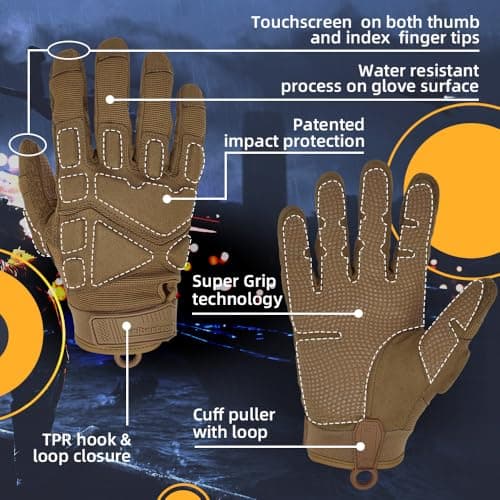 Seibertron Waterproof Full Finger Touchscreen Gloves for Adults and Youth