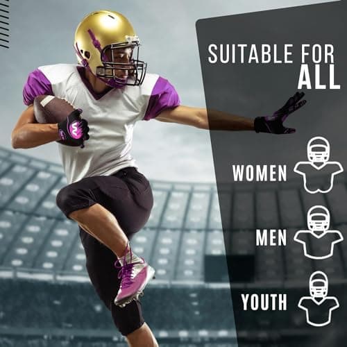 RED WORLD Football Gloves for Youth & Adult, Sticky Receiver Gloves Enhanced Performance