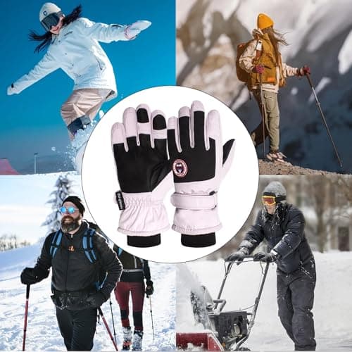RIGWARL Men's Thermal Ski Gloves - Warm, Waterproof & Windproof (Blue)