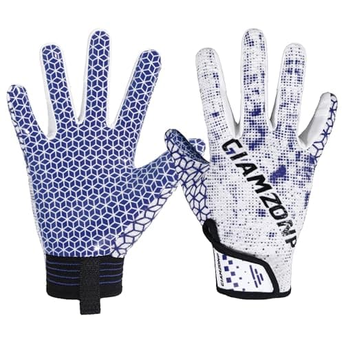 Youth Flag Football Gloves for Kids with Sticky Grip - Snug Fit — Blue