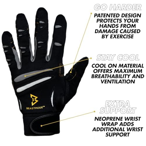 Bionic Men's Beastmode Full Finger Gym Gloves