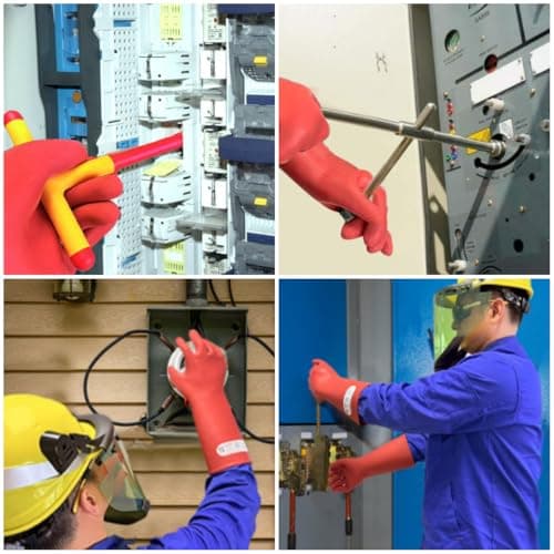 Coolneon 12kV High Voltage Insulation Gloves for Electricians