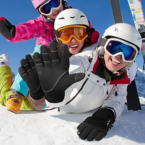 Pleneal Winter Ski Gloves Windproof Waterproof Touchscreen Anti-Slip Warm