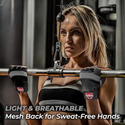 FIGHTSENSE Workout Gloves for Men and Women - Enhanced Grip, Padded Palm, Breathable Design