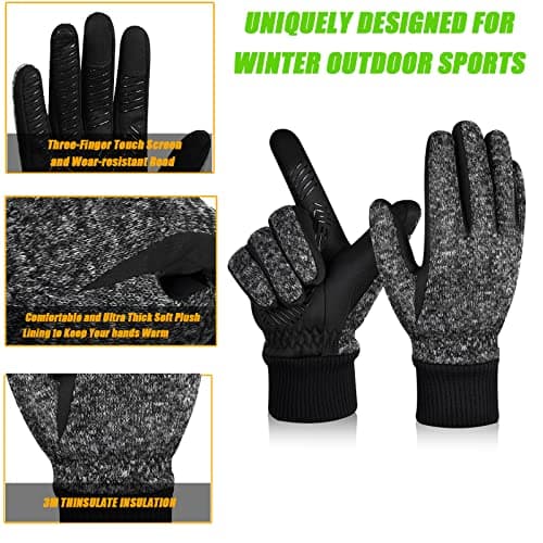 MOREOK Winter Gloves -10°F 3M Thinsulate Touch Screen Ski Bike Gloves