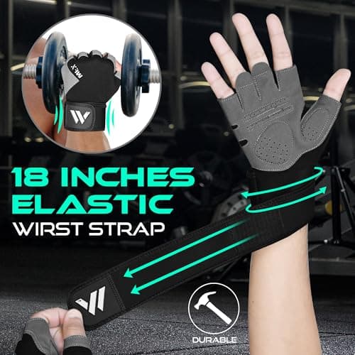 Anti-Slip Fitness Gloves for Weight Lifting - Shock Absorbing, Padded Grip, Breathable, Workout Support
