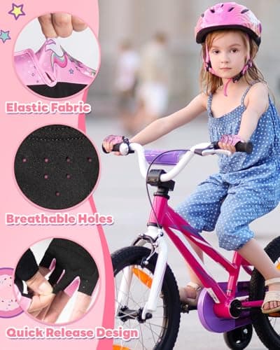 RIGWARL Kids' Cushioned Cycling Gloves for Hiking and Fishing
