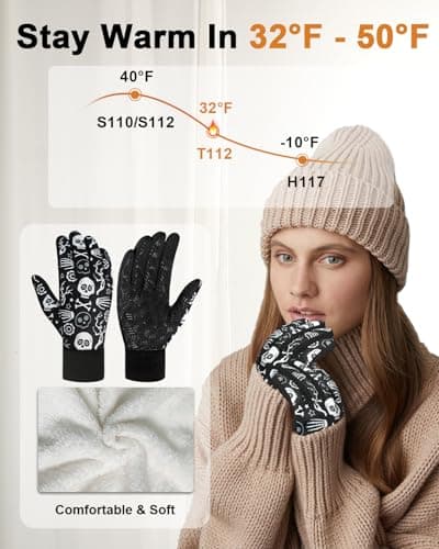 RIGWARL Winter Gloves for Men Women, Touch Screen Compatible, WaterproofRunning, Hiking & Skiing Gifts