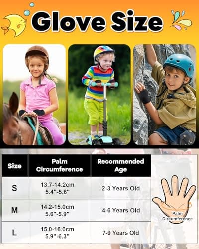 RIGWARL Kids' Protective Cycling Gloves for Hiking, Camping, Fishing