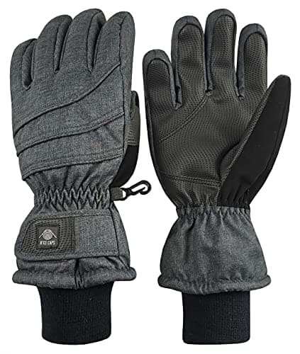 N'Ice Caps Kids' Waterproof Winter Warm Thinsulate Gloves — Charcoal Melange