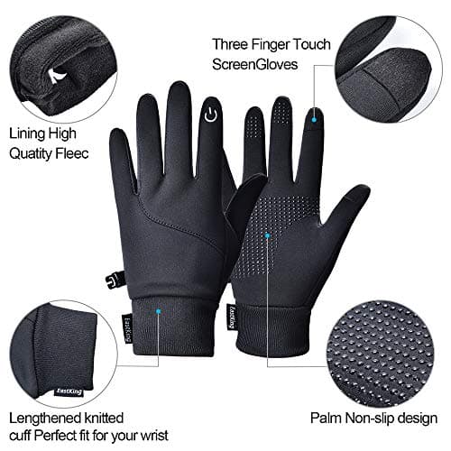 EastKing Lightweight Winter Gloves Touch Screen Warm and Water Resistant for Men and Women