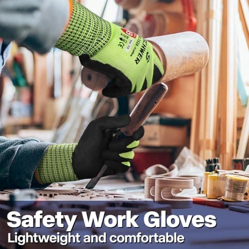 Schwer ProGuard PR3326 Sandy Nitrile Cut Resistant Gloves, ANSI A9, Extreme Protection, Touch-Screen, Durable, Machine W