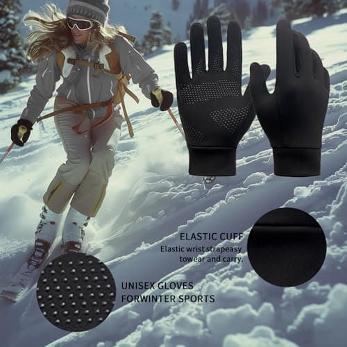 VigorGlove Warm Winter Anti-Slip Touch Screen Gloves with Thermal Fleece Lining