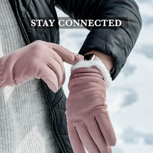 Isotoner Women's Stretch Fleece Gloves with Microluxe Liner & Smart Touch