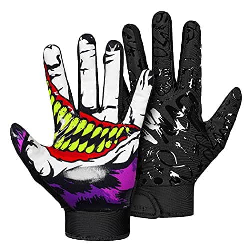 Sleefs Football Receiver Gloves - No Slip, Crazy Sticky Grip - Youth & Adult Sizes — Green Grin