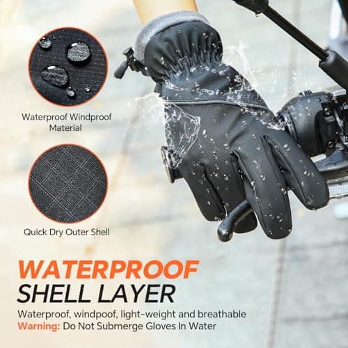 Rsebly Winter Gloves: Waterproof, Windproof, Touch Screen, Thermal Warm for Men and Women