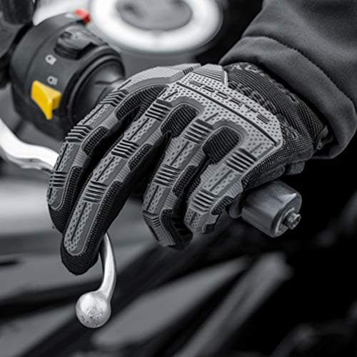 ROCKBROS Dirt Bike Gloves with Touch Screen Knuckle Protection Black