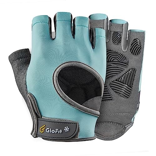 Lightweight Breathable Fingerless Gym Gloves for Workout — Blue