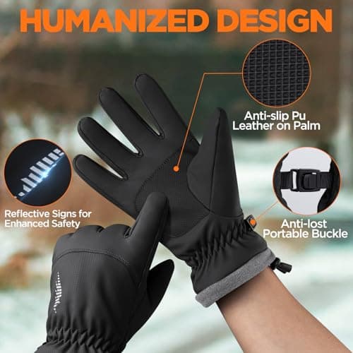 RivMount Winter Waterproof Ski Gloves Warm Touchscreen Compatible Men Women
