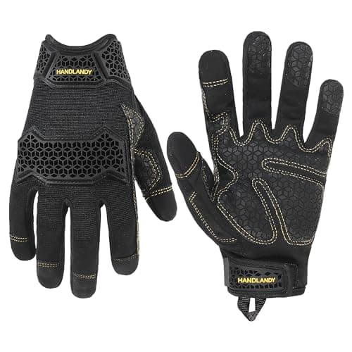 HANDLANDY Touch Screen Utility Gloves for Men & Women — Black-tpr