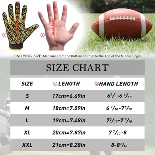 HANDLANDY Men's Hot Pink Stretch Football Gloves - Wide Receiver Grip