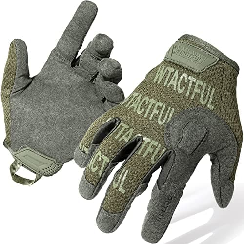 Tactical Men's Full Finger Gloves for Airsoft & Paintball — Green