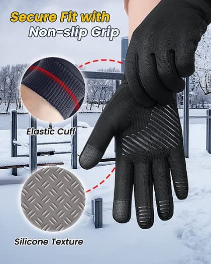 Winter Touchscreen Gloves for Women Running in Cold Weather - FEWTUR