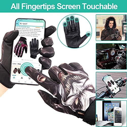 Winter Motorcycle Work Gloves for Men and Women with Touchscreen, Flexible Breathable Fit