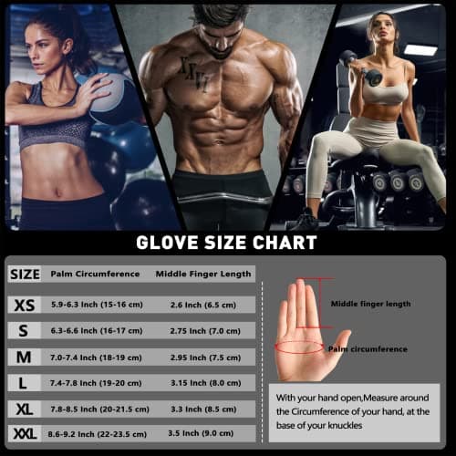 Anti-Slip Full Fingers Gym Gloves for Weight Lifting & Fitness