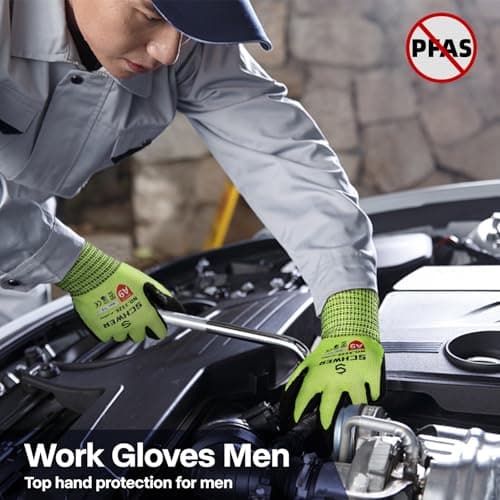 Schwer ProGuard PR3326 Sandy Nitrile Cut Resistant Gloves, ANSI A9, Extreme Protection, Touch-Screen, Durable, Machine W