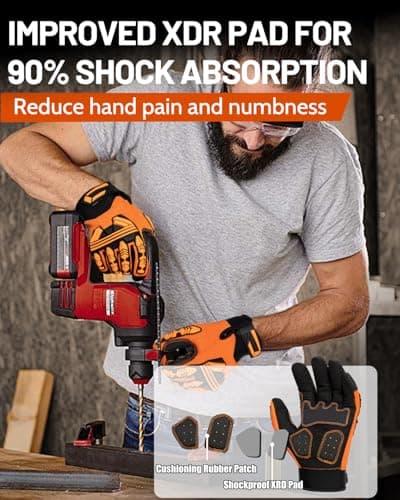 RIGWARL Impact Gloves with TPR Protector for Men & Women