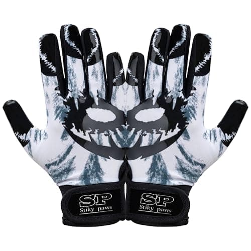 Shadows Shadow Strike Youth Football Gloves for Boys — Black - Strap 1.0