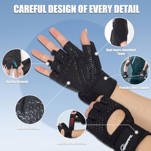 Workout Gloves for Men & Women with Full Palm Protection