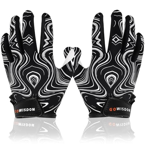 Youth Football Silicone Grip Gloves for Kids: Enhance Ball Control — XT-Black