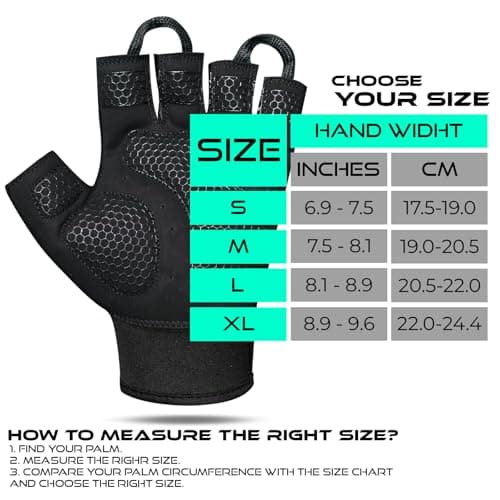 BEAST RAGE Men's Durable Gym Half-Finger Training Gloves Anti-Slip Weight Lifting
