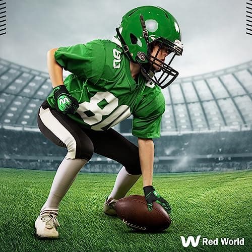 RED WORLD Sticky Football Gloves for Youth and Adults