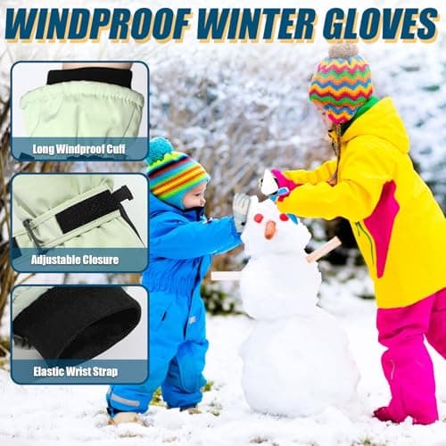 RIGWARL Kids' Touch Screen Winter Cycling Gloves Warm Windproof Waterproof Thermal