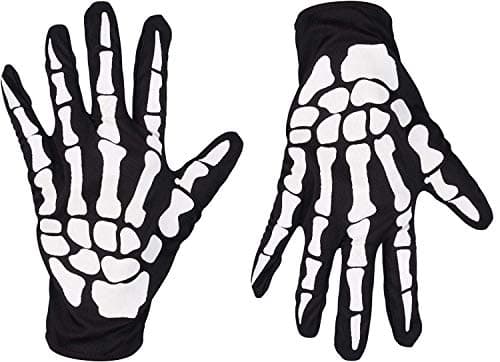Ghost White Skull Gloves for Adult Halloween Costume Accessories
