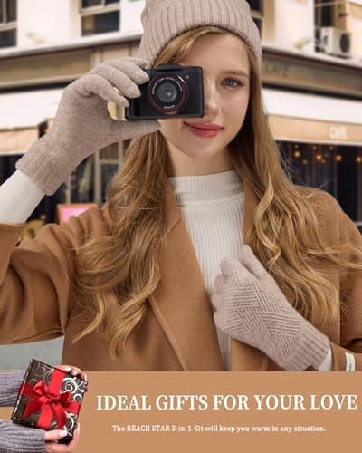 Women's Touchscreen Winter Gloves - REACH STAR Warm & Elastic Thinsulate Lining