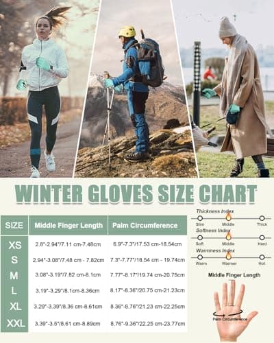 Winter Gloves with Touch Screen for Men and Women - Waterproof and Plush