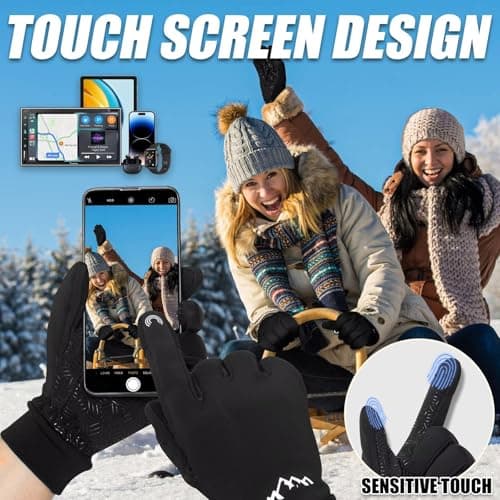 RIGWARL Winter Gloves Men Women Warm Touch Screen Windproof Cold Weather Protection