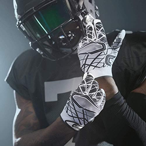 CUTTERS Game Day Football Receiver Gloves with Silicone Grip & Support