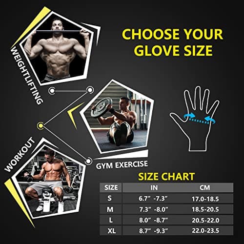 ihuan Full-Finger Workout Gloves for Men: Gym Weight Lifting Gloves for Deadlift