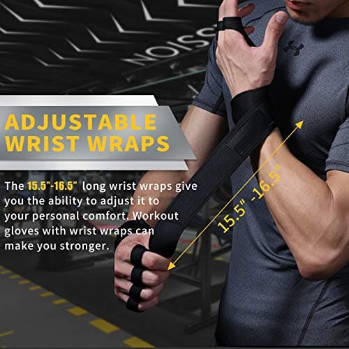 Padded Wrist Wrap Gym Gloves for Men and Women